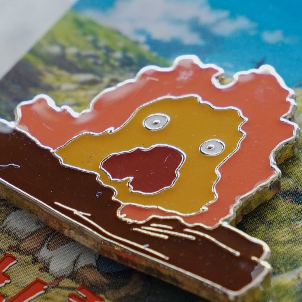 Studio Ghibli Howl's Moving Castle Calcifer Pin Badge H-09