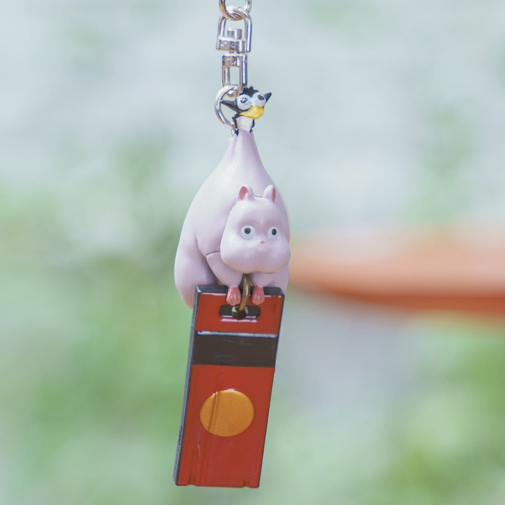 Studio Ghibli Spirited Away Boh Mouse & Bird Bath Token Moving 3D Keyring