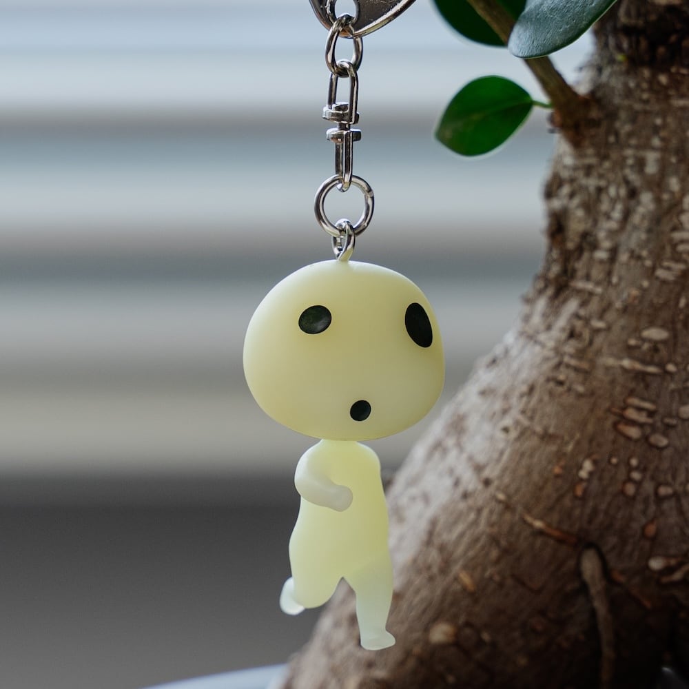 Studio Ghibli Princess Mononoke Kodama Moving Glow-in-the-Dark Keyring