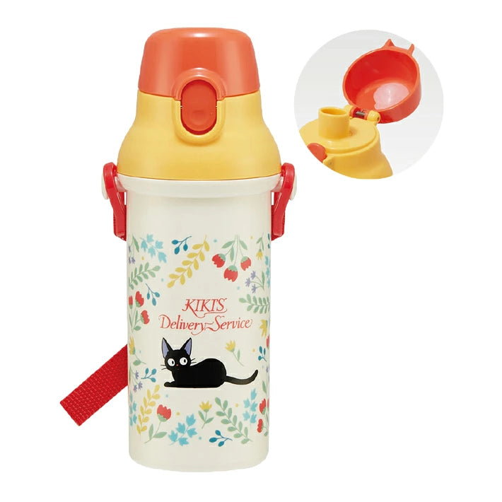 Studio Ghibli Kiki’s Delivery Service Jiji Botanical 480ml Ag+ Antibacterial One-Touch Water Bottle – Skater