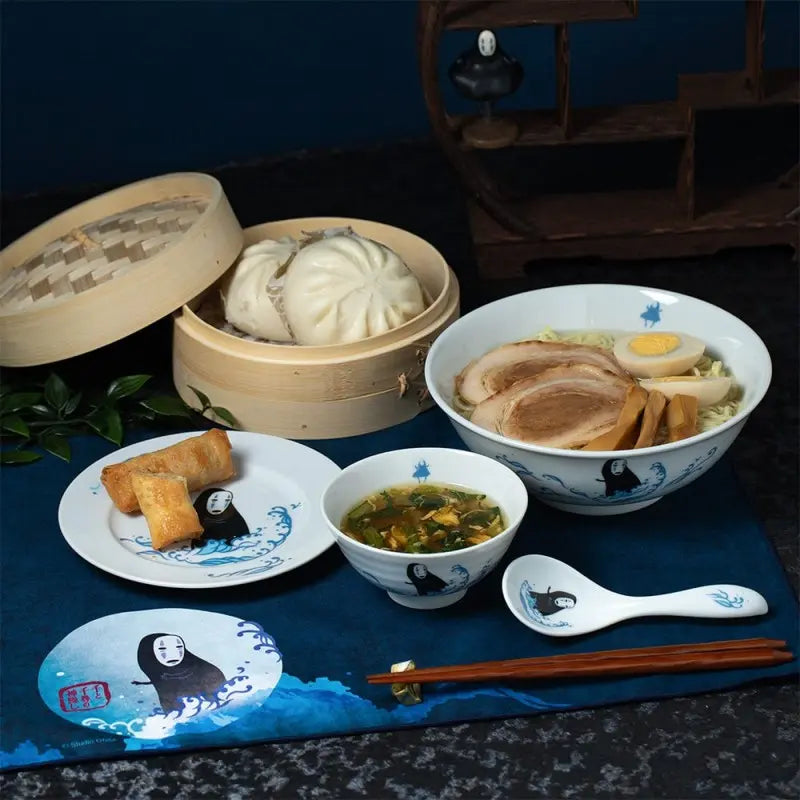 Studio Ghibli Spirited Away No-Face Sea of Waves Japanese Ceramic Plate – 16.5cm