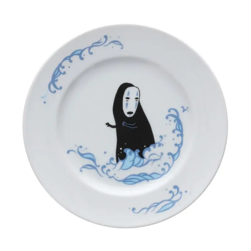 Studio Ghibli Spirited Away No-Face Sea of Waves Japanese Ceramic Plate – 16.5cm