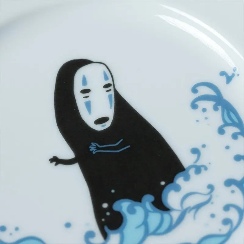 Studio Ghibli Spirited Away No-Face Sea of Waves Japanese Ceramic Plate – 16.5cm