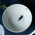 Studio Ghibli Spirited Away No-Face Sea of Waves Japanese Ceramic Noodle Bowl – 20cm