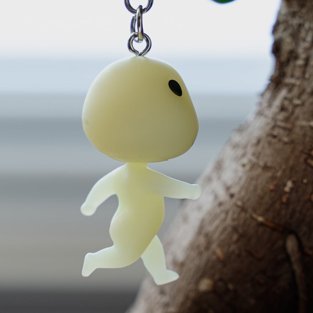 Studio Ghibli Princess Mononoke Kodama Moving Glow-in-the-Dark Keyring