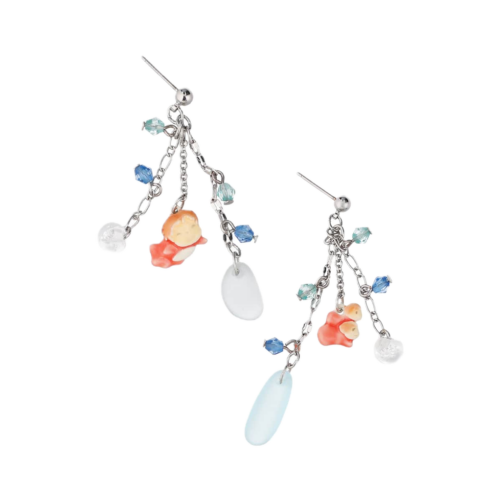 Studio Ghibli Ponyo Swaying Earrings Mori no Ponpone