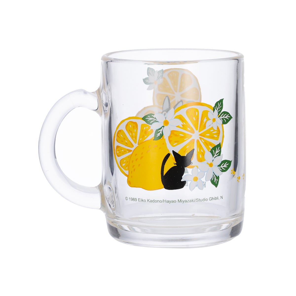 Studio Ghibli Kiki’s Delivery Service Jiji Lemon Flower Glass Mug