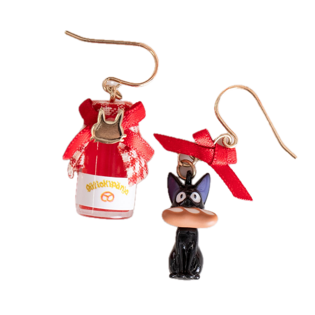 Studio Ghibli Kiki’s Delivery Service Jiji Jam Jar Earrings Guchokipanya Bakery