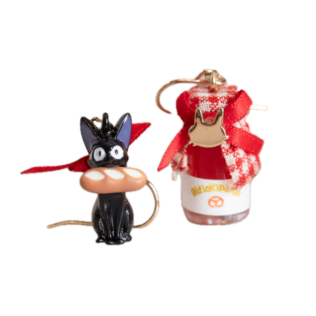 Studio Ghibli Kiki’s Delivery Service Jiji Jam Jar Earrings Guchokipanya Bakery