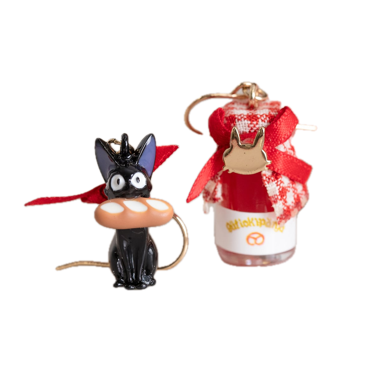 Studio Ghibli Kiki’s Delivery Service Jiji Jam Jar Earrings Guchokipanya Bakery