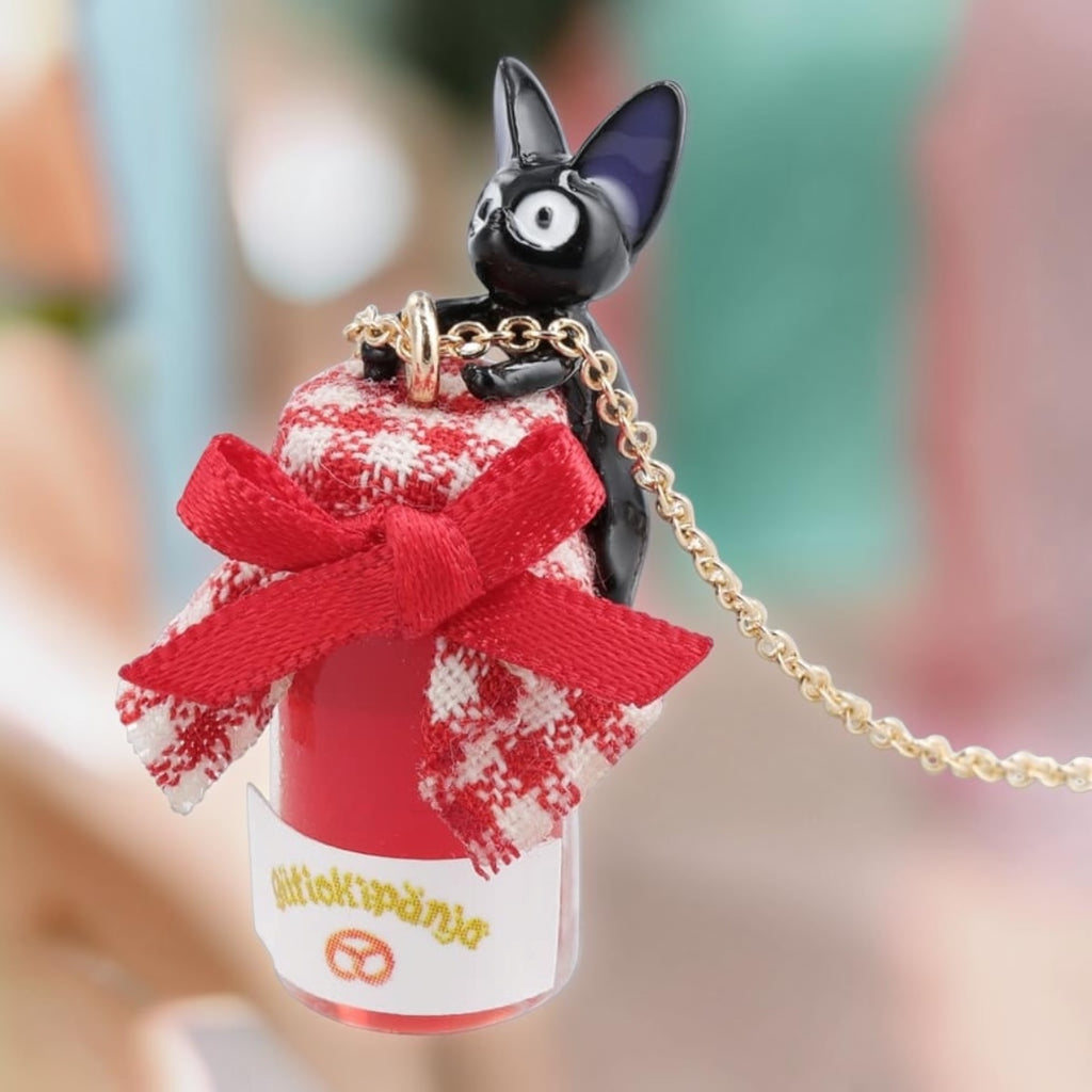 Studio Ghibli Kiki’s Delivery Service Jiji Jam Jar Necklace Guchokipanya Bakery