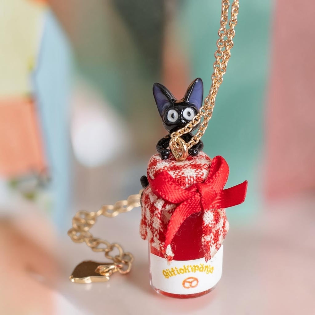 Studio Ghibli Kiki’s Delivery Service Jiji Jam Jar Necklace Guchokipanya Bakery