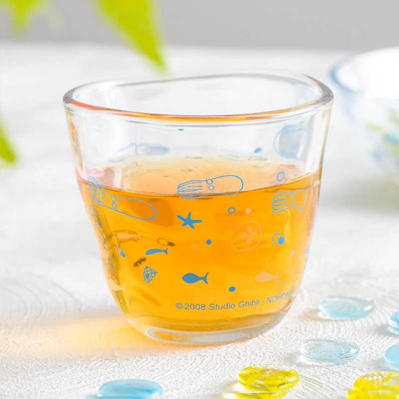 Studio Ghibli Ponyo on the Cliff Transparent Glass Cup (Ponyo Under the Sea)