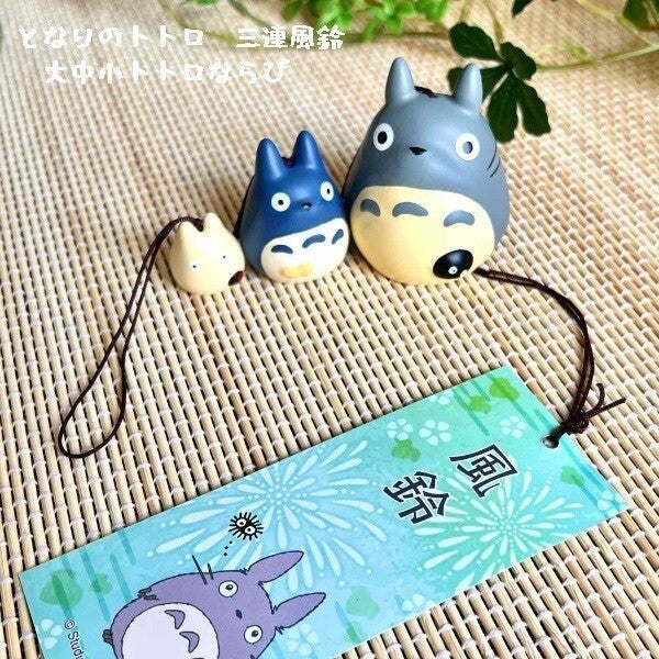 Studio Ghibli My Neighbor Totoro Ceramic Triple Wind Chime Summer Ornament