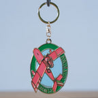 Studio Ghibli Porco Rosso Savoyia Stained Glass Keyring Japan