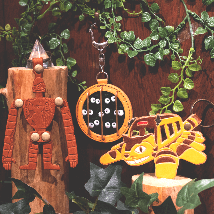 Studio Ghibli Museum Original Leather Keychain Collection  Museum Made in Japan