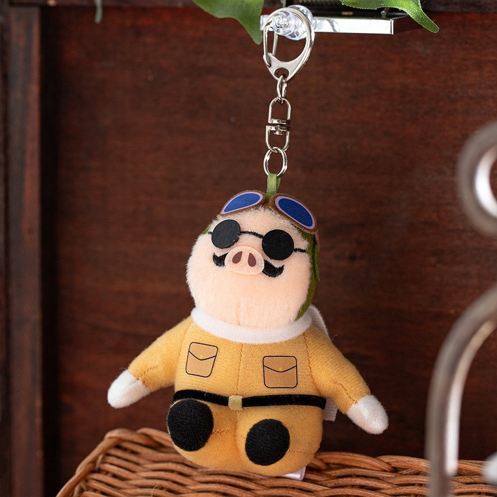 Studio Ghibli Porco Rosso – Fluffy Keychain Plush - Policci Rosso