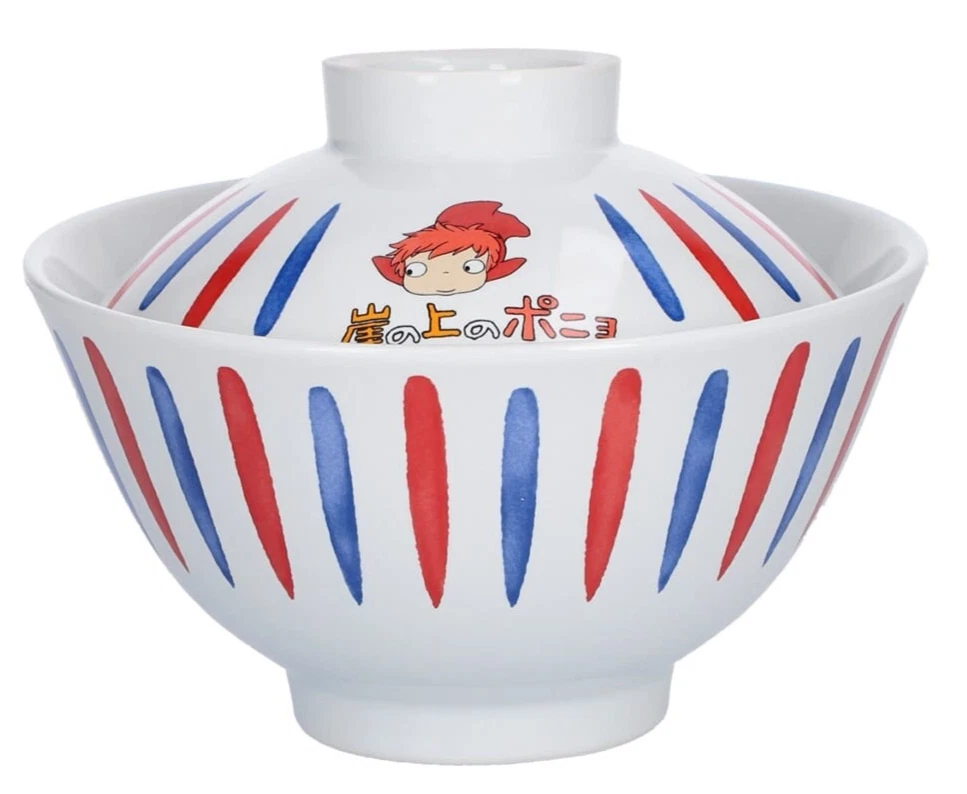 Studio Ghibli Ponyo Ramen Bowl with Lid Official Ceramic Donburi Japan