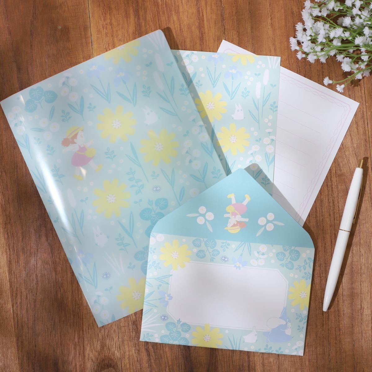 Studio Ghibli Collection Clear File Letter Set Stationery Totoro KiKi's & Howl's
