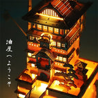 Studio Ghibli Spirited Away Wooden – The Bathhouse (Aburaya) with LED Light