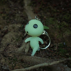 Studio Ghibli Princess Mononoke Kodama Keychain Moving Glow Keyring Gift Japan