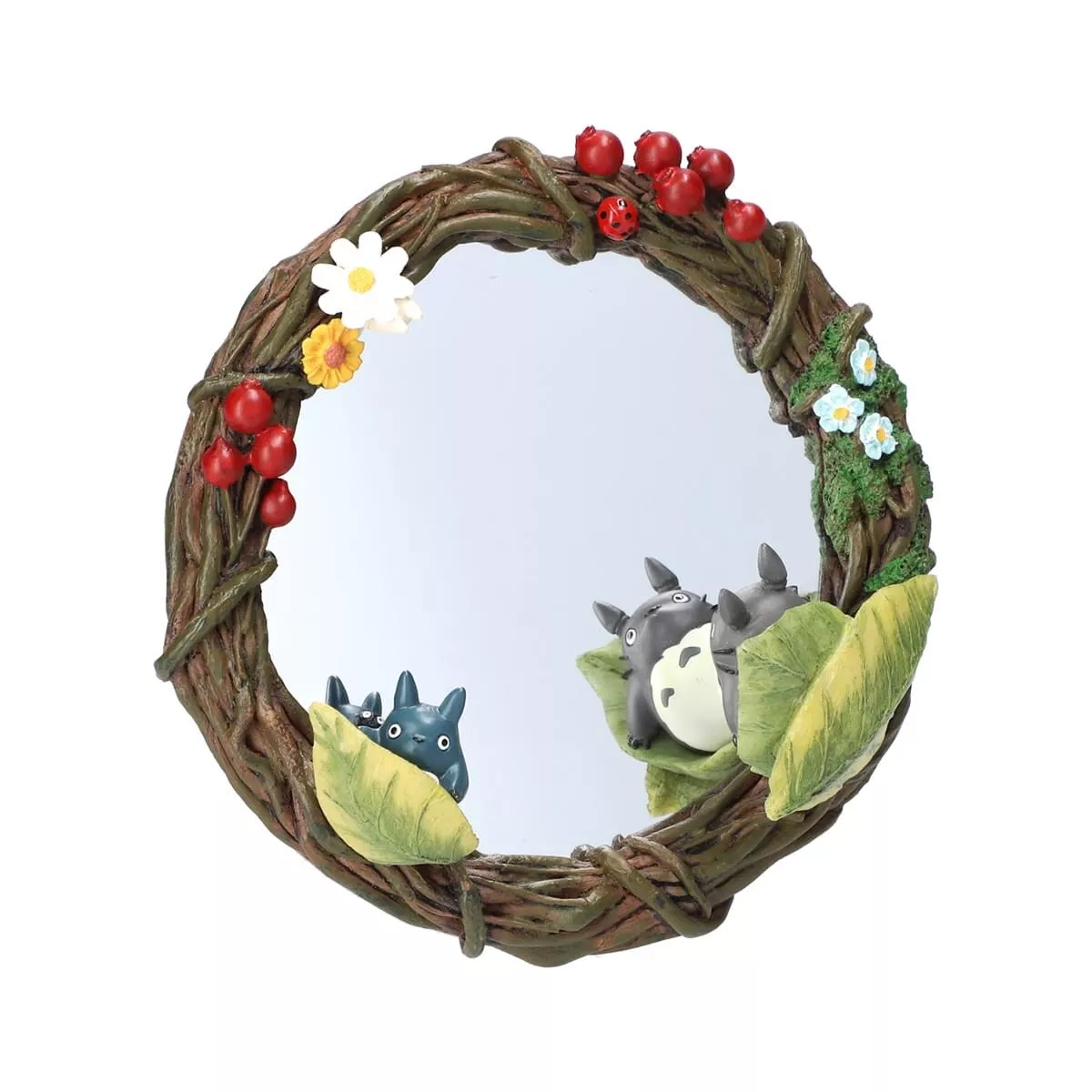 Studio Ghibli Totoro Hide-and-Seek Wreath Table & Wall Mirror Official Benelic