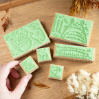 Studio Ghibli Stamp Set Totoro Kiki Jiji Spirited Away Rubber Stamps Japan
