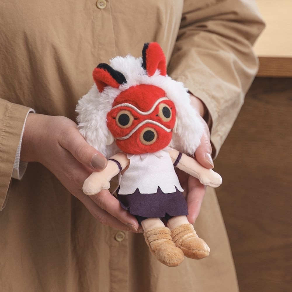 Studio Ghibli Princess Mononoke San Plush Beanbag Doll Masked Soft Toy 21cm