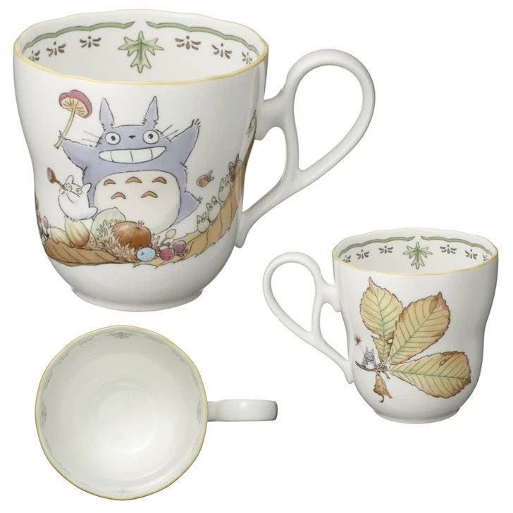 Studio Ghibli Noritake Totoro Bone China Mug Set Mushroom & Grass Motif Gift Box