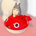 Studio Ghibli Totoro Figure on Goldfish Aroma Candle & Jewellery Holder Rare