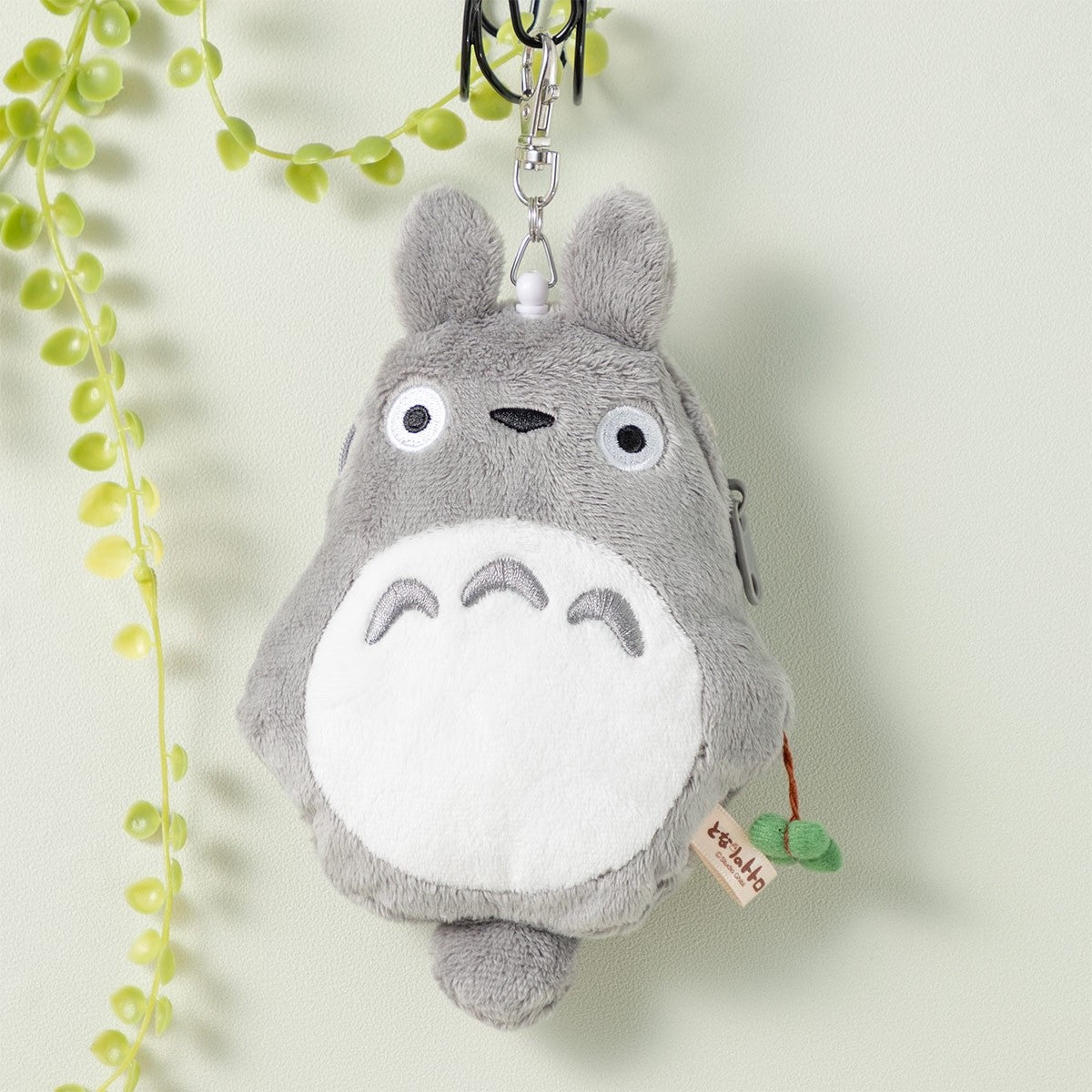 Studio Ghibli Totoro Jiji Reel Pass Case Card Holder Zipper Pouch Keychain