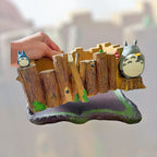 Studio Ghibli My Neighbor Totoro Planter Rare Totoro on a Log Rare Collectable