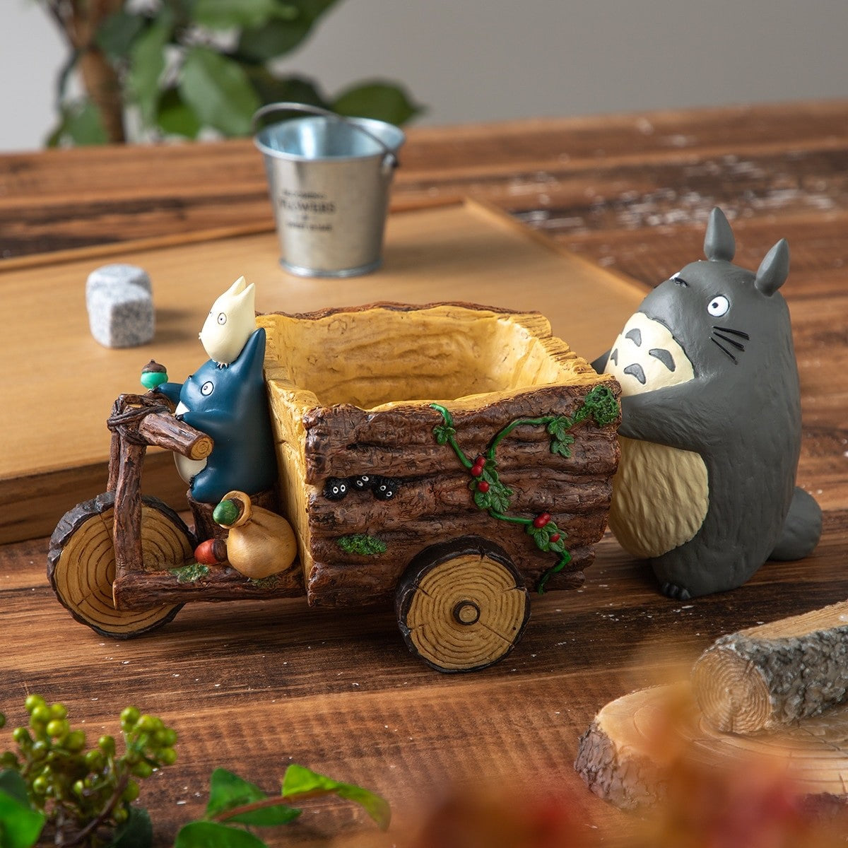 Studio Ghibli My Neighbour Totoro Planter Cover Tricycle with Forest Totoros
