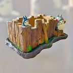 Studio Ghibli My Neighbor Totoro Planter Rare Totoro on a Log Rare Collectable