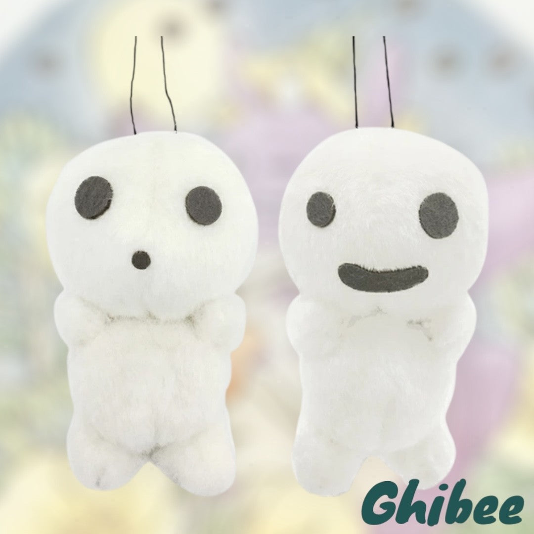 Studio Ghibli Princess Mononoke Kodama Baby Toy – Pull String Rattle set of 2
