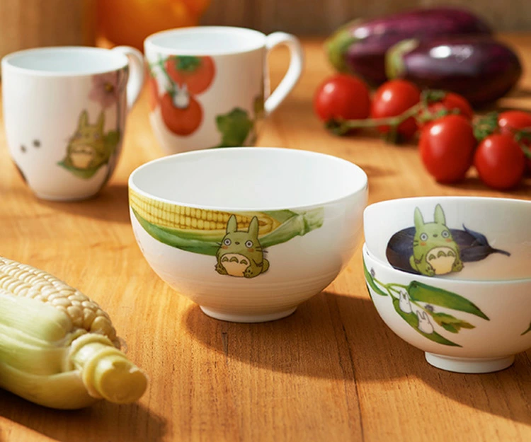 Studio Ghibli Noritake Totoro 11cm Bowl Corn Aubergine Designs Fine Porcelain