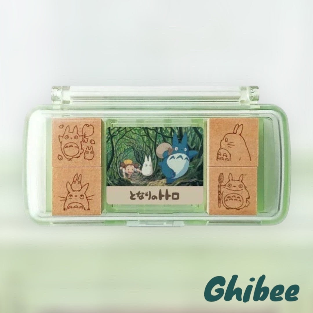 Studio Ghibli Mini Stamp Set Totoro Spirited Away Howl Kiki 6 Designs