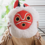Studio Ghibli Princess Mononoke San Mask Cushion Official Plush Pillow Japan