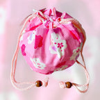 Studio Ghibli My Neighbor Totoro Sakura Drawstring Bag Pink Cherry Blossom