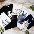 Studio Ghibli Spirited Away T-Shirt – No-Face Stamp Design (Black) | Unisex