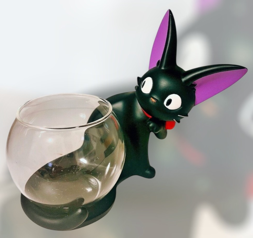 Studio Ghibli Kiki’s Delivery Service Jiji Glass Holder Rare Colletable