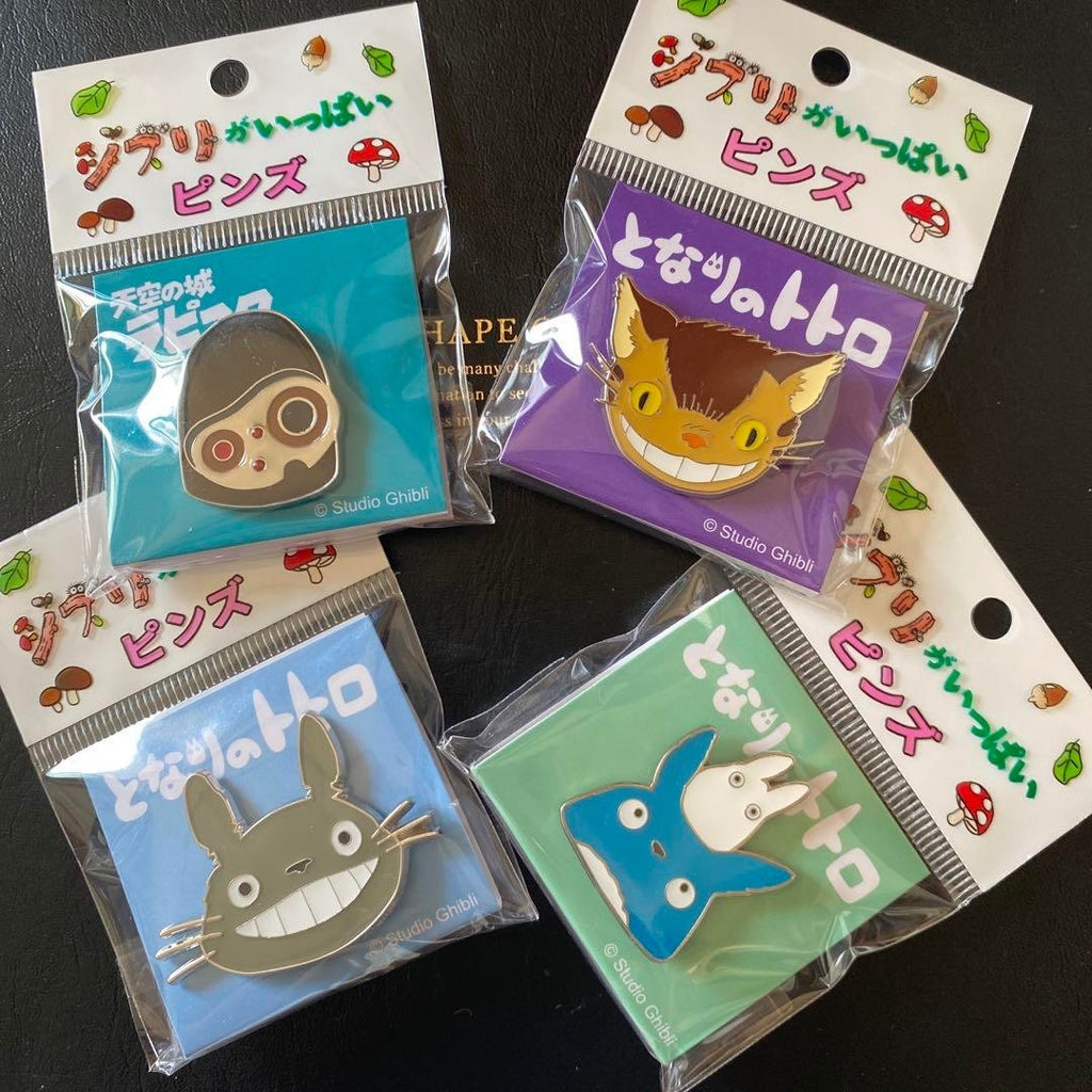 Official Studio Ghibli Ename Pin Badge 38 Designs Totoro Howl Ponyo & More Japan