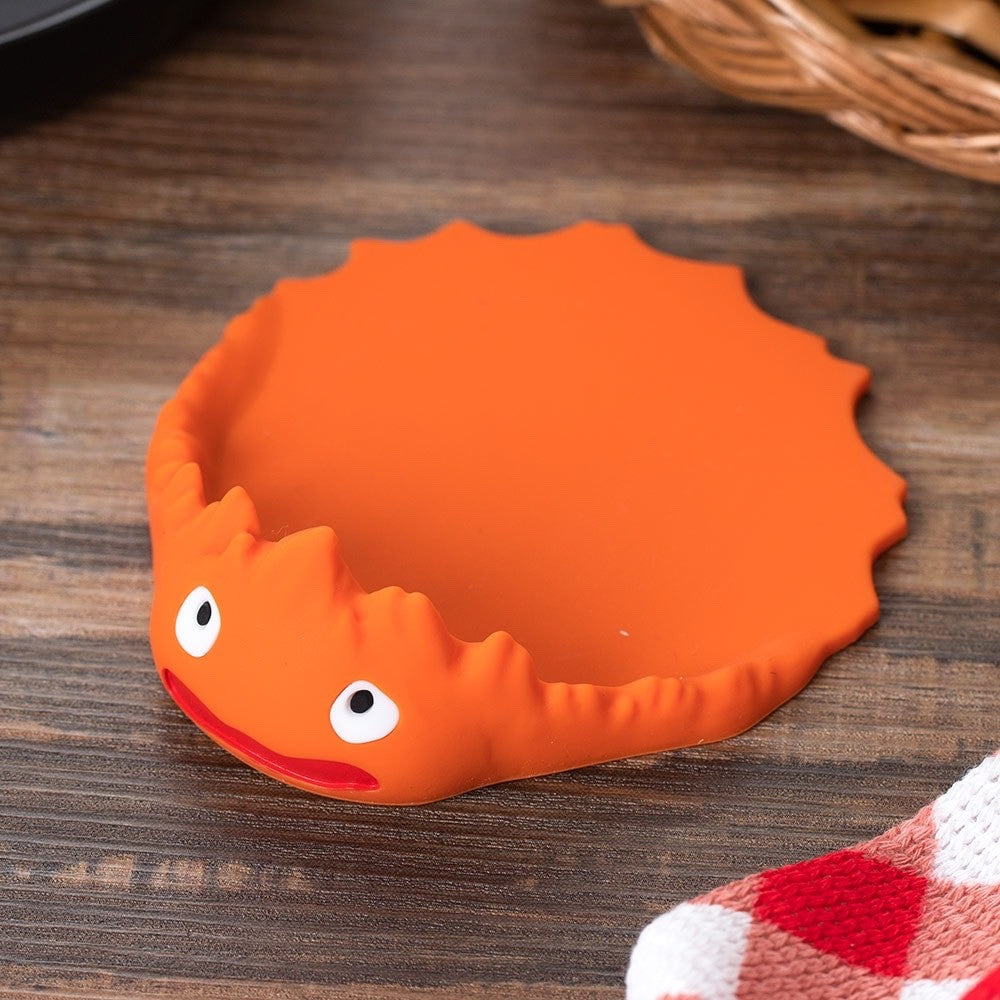 Studio Ghibli Howl’s Moving Castle Calcifer 3D Silicone Coaster Japan