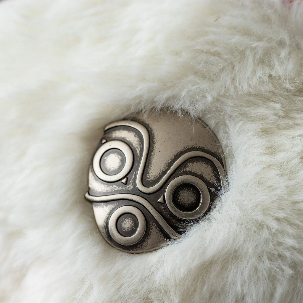 Studio Ghibli Princess Mononoke San Faux Fur Shell Pouch Mask Shell Zipper Pull