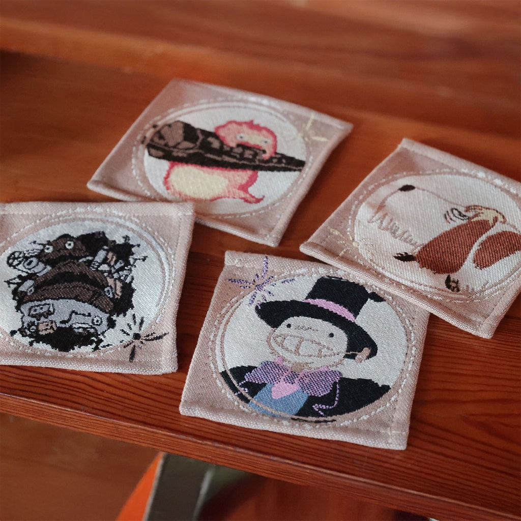 Studio Ghibli Howl’s Moving Castle Gobelin Coaster Set 4 Piece Calcifer Hin