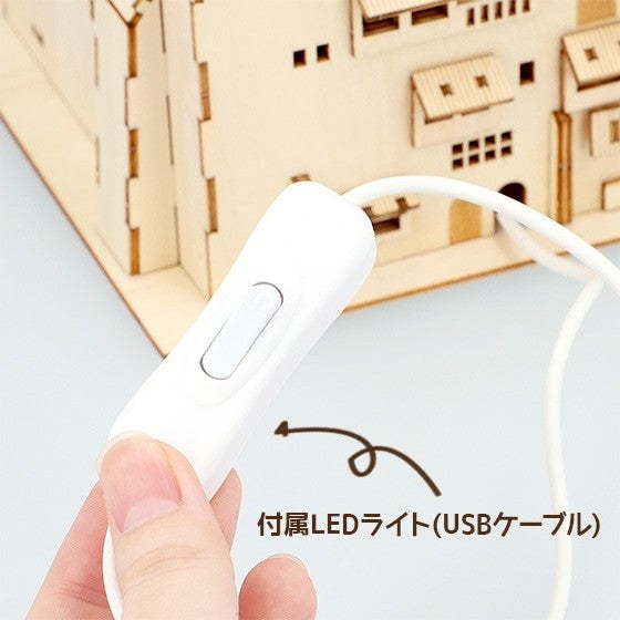 Studio Ghibli Spirited Away Wooden – The Bathhouse (Aburaya) with LED Light