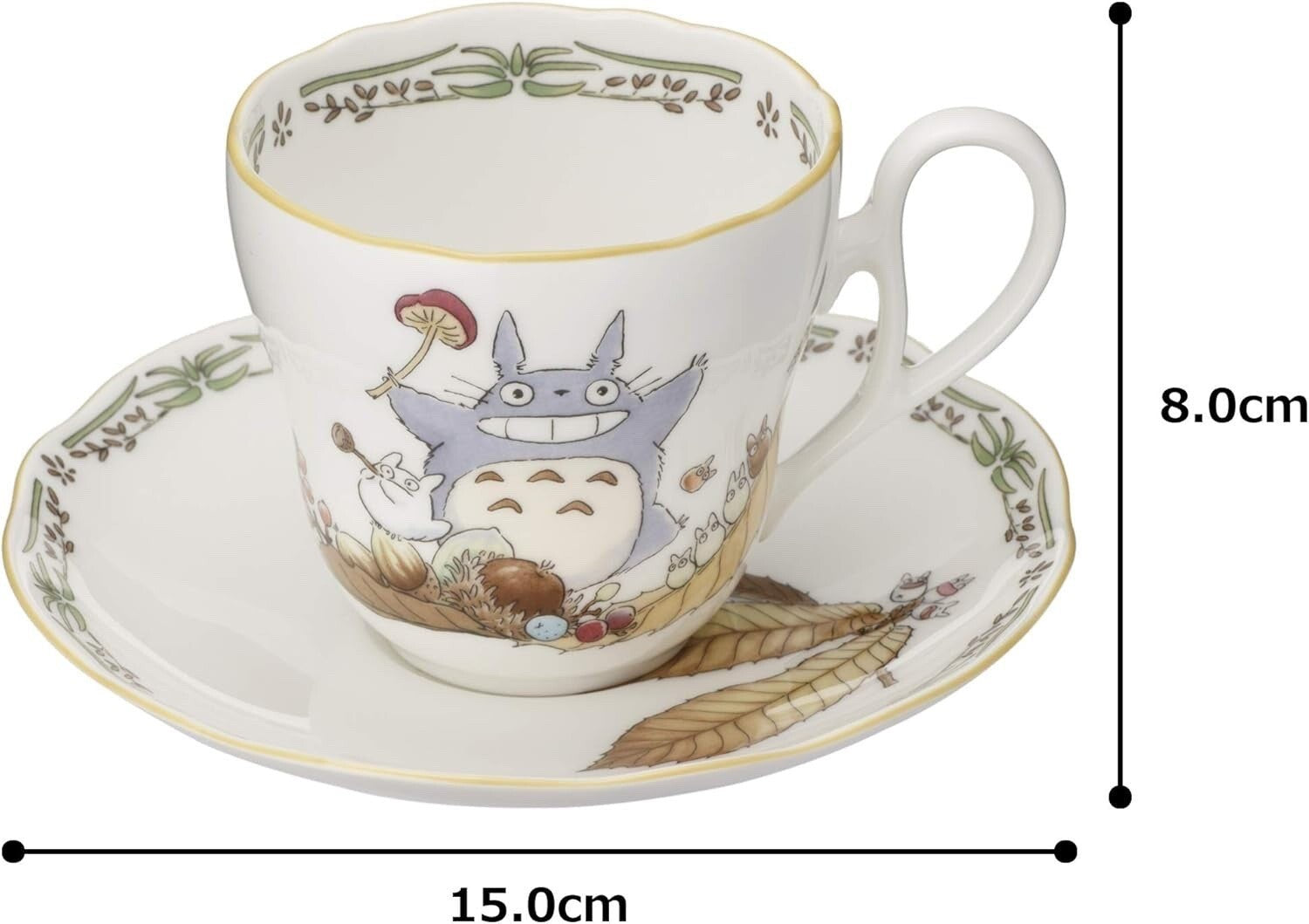 Studio Ghibli Noritake Totoro Tea Coffee Cup Saucer Set Collectable Gift