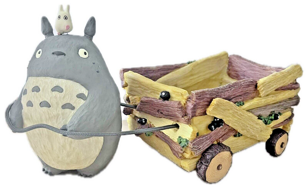 Studio Ghibli My Neighbor Totoro Wheelbarrow Planter Retired Rare Collectable