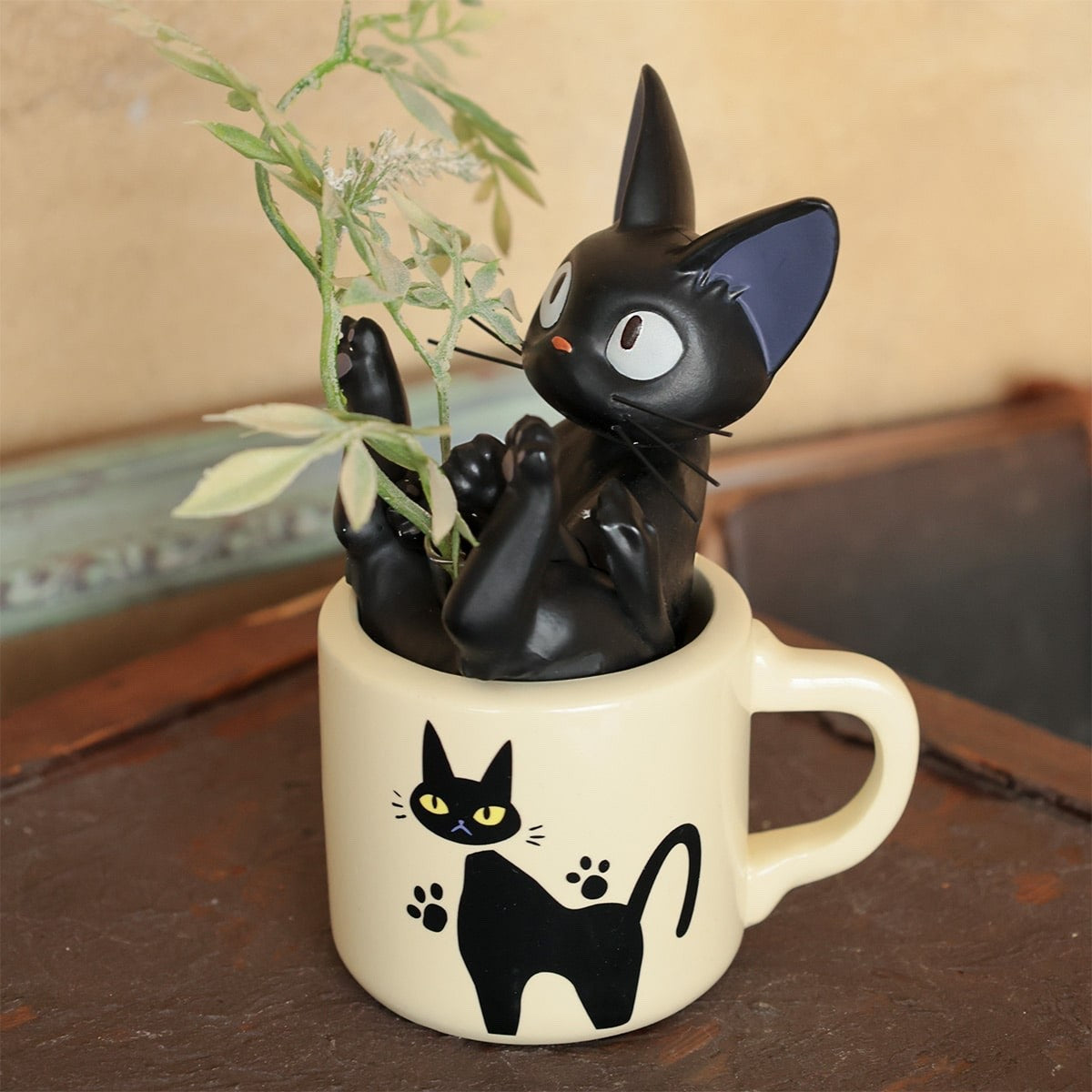 Studio Ghibli Kiki’s Delivery Service Jiji Flower Vase Mischievous Jiji in Mug