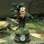 Studio Ghibli My Neighbor Totoro Diorama Clock Catbus & Satsuki Mei on Pine Tree